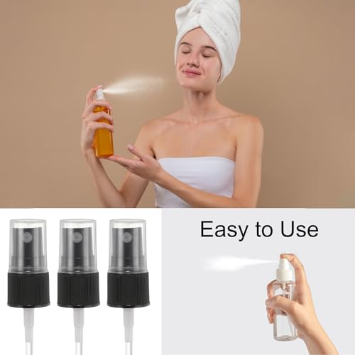 uxcell Spray Top 12Pcs 18/410 Plastic Fine Mist Reusable Replacement Black | Spray Bottle Pump Plastic Top Reusable Replacement for Cosmetic Perfume and Body Sprays Bottle - color: Black, size: 18/410