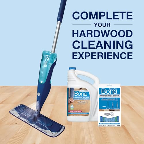 Bona PowerPlus Hardwood Floor Deep Cleaner Refill - 128 fl oz - Refill for Bona Spray Mops and Spray Bottles - Residue-Free Floor Cleaning Solution for Wood Floors - size: 128 Fl Oz (Pack of 1)