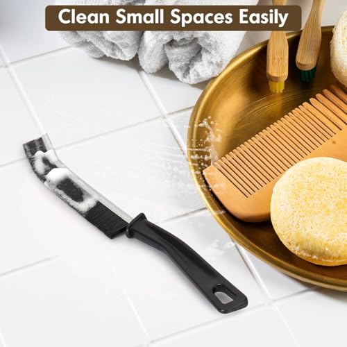 6P Crevice Cleaning Brush Hard Bristle Crevice Grout Cleaner Brush Thin Brush Gap Grout Cleaner for for Household Use, Bathroom, Kitchen