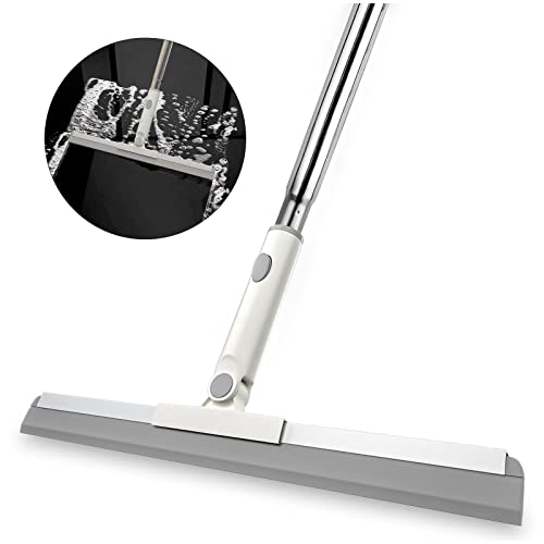 Floor Squeegee, Squeegee Broom for Floor with 62" Long Handle, Shower Squeegee for Tile Shower Walls,Garage, Deck, Bathroom, Glass,Window, Concrete Floor