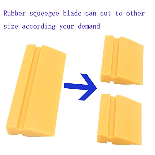 Gebildet Soft Rubber Squeegee blade for Car vinyl wrapping, window tint film installation, car decal tool. Home Glass/Mirror/Window Cleaning as Water blade.