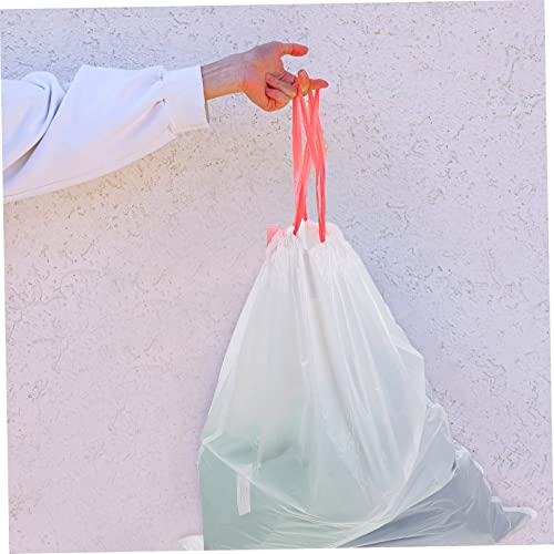 CALLARON 75pcs Large Trash Bags Heavy Duty Garbage Bags Portable Trash Liners Drawstring Refuse Leakproof for Home - color: White