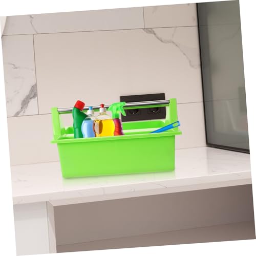 Plastic Cleaning Basket Multi-use Storage Basket for Cleaning Supplies Tools Handheld Organizer Handle Lightweight