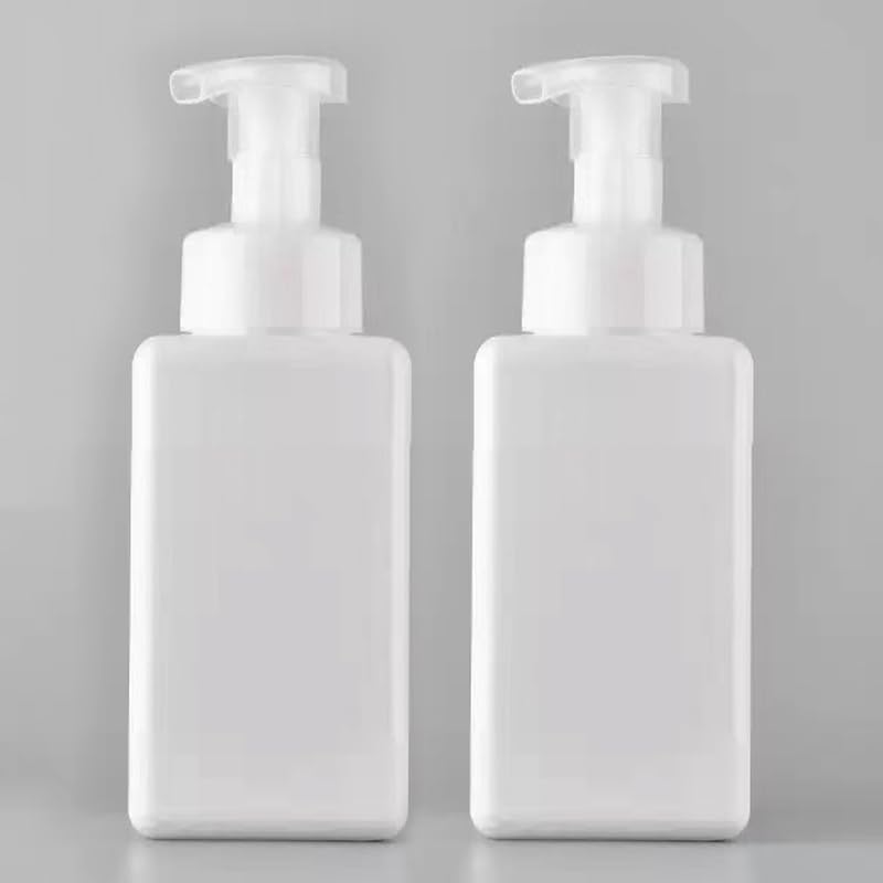 2 PCS-Foaming Soap Dispenser, Hand Soap Dispenser, Refillable Foam Liquid Hand Soap Empty Plastic Pump Bottle Container for Bathroom Vanities, Kitchen Sink, Hospital, Clinic(17 oz ) (White) - color: White