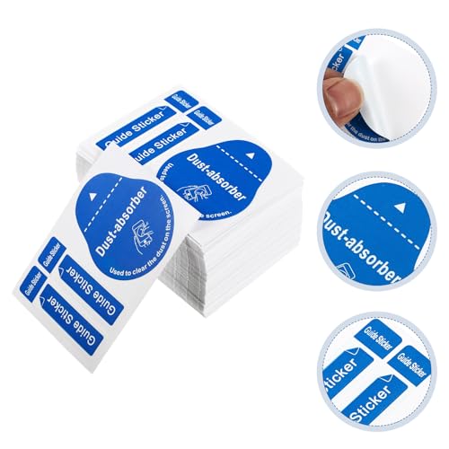 Uonlytech 200pcs LCD Screen Cleaning Stickers Film Dust Removal Stickers Dust Removal Tool Phone Screen Paper Decals Cleaning Phone Tool for Home Use - color: Blue, size: 6X4.3CM