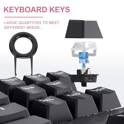 Cabilock Mechanical Keyboard Key Cap Puller and Anti-Static Cleaning Brush Kit with Metal and Plastic Tools for Computer Keyboard Maintenance