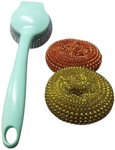 Three Piece Kitchen Scrubber Set (Green) - color: Green