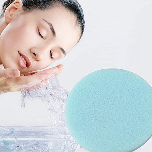 Facial Sponge Compressed,60 Pcs PVA Professional Makeup Removal Wash Round Face Sponges Spa Pads Exfoliating Cleansing for Women,Blue,Purple - color: Blue,Purple