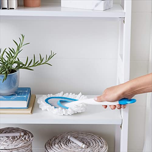 Amazon Basics Duster, 5-Pack, Blue&white, Microfiber, Oblong Shape, Machine Washable