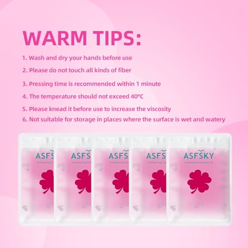 ASFSKY Reusable Cleaning Gel for Car Interior, Keyboard & Home – 5 Pack (90g Each), Sticky Dust & Crumb Remover, No Water Needed, Long-Lasting Dry Cleaner (Rose Red) - color: Rose red 5 pack
