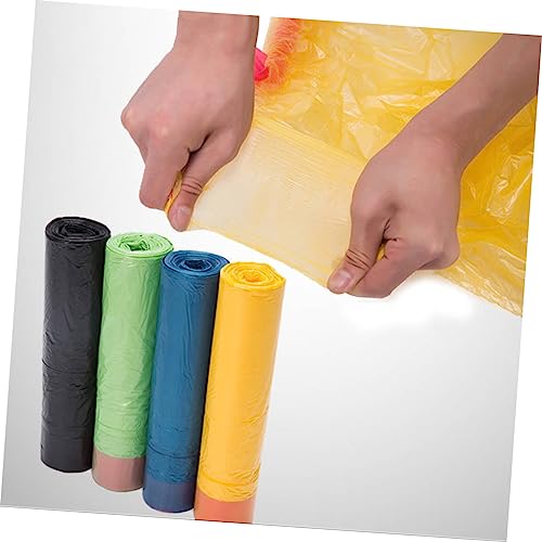 Healifty 6rolls Drawstring Trash Bags Heavy Duty Kitchen Garbage Bag Leakproof Liners for Council Collection Roll