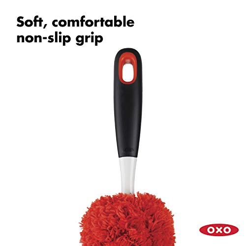 OXO Good Grips Under Appliance Microfiber Duster 4%22 x 1/2%22 x 33-1/2%22 h & Good Grips Microfiber Hand Duster