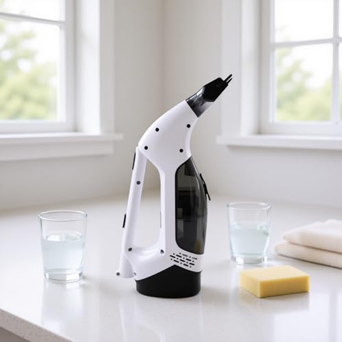 Electric Window Vacuum Squeegee 15KPa Strong Suction Handheld Glass Cleaner with Telescopic Pole for Mirrors Shower Doors