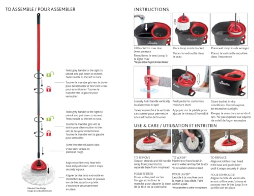 Vileda EasyWring Microfibre Spin Mop & Bucket Floor Cleaning System