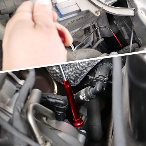 Flexible Magnetic Pickup Tool,Bendable Grabber Tool with 4 Claws & Strong Magnet – Flexible Claw Pick-Up Reacher for Narrow Spaces, Engine Bay, Sink, Drain, Jewelry, Keys, Metal Objects(28 Inch - size: 28.2 inch