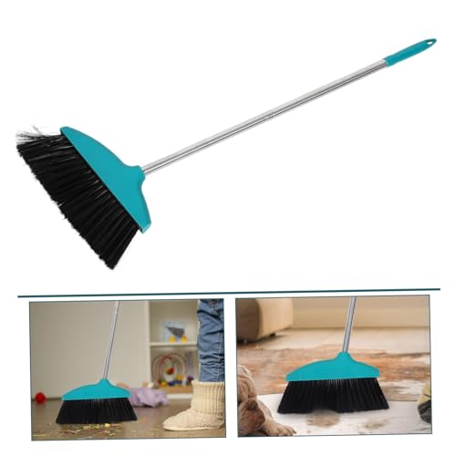 Mobestech Soft Bristle Broom with Long Handle PET Hair Cleaning Broom for Home and Kitchen for Indoor and Outdoor Use