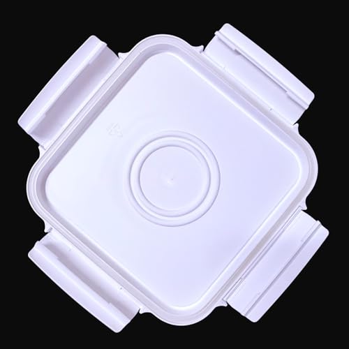 House Naturals 4 Gallon Square Food Grade Bucket Pail with Plastic Handles and Lid (Pack of 3) Made in USA containers (Magenta - White lids) - color: Magenta - White Lids