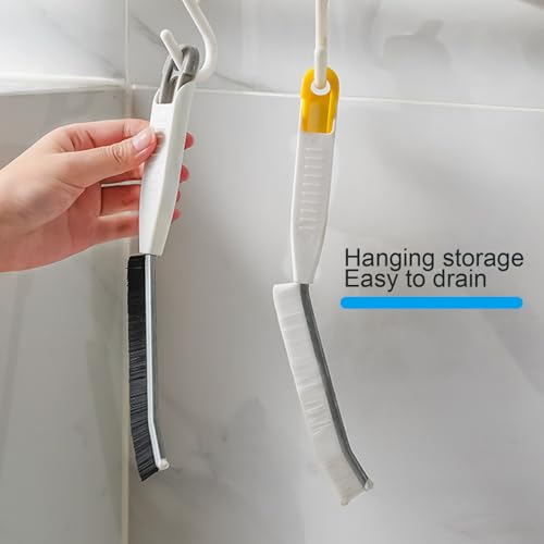 2 Pack Hard Bristle Grout Cleaning Brush, Heavy Duty Crevice Scrubber for Tile Lines, Sink, Stove & Bathroom Narrow Gap Deep Stain Remover Tool