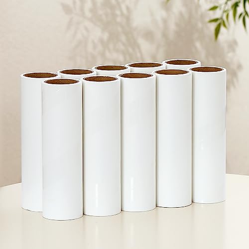 Lint Roller Refills 6.3 inch Great Value 10 Pack Extra Sticky Lint Remover Refills for Pet Hair Clothes Floor 6.3 inch Wide Lint Roller Replacement Refills - size: 10-Pack