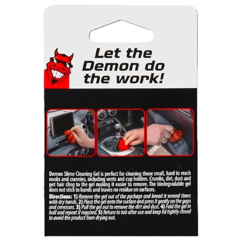 CarPlan Demon Slime 5.6 Oz - Car Interior Cleaner Gel | Putty Removes Dust & Dirt - for Detailing, Cleaning Vents, Cup Holders, Keyboards, Offices | Hot Cherry Scent (Pack of 4) - size: 160g (Pack of 4)