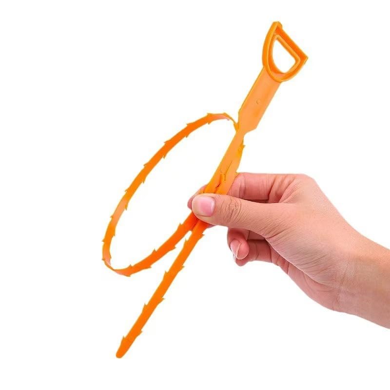 1 Pack Drain Snake Clog Remover, 20 Inch Flexible Hair Remover Tool Drain Hair Remover Easy Use Sink Clog Remover Shower Drain Cleaner Tool for Bathroom Kitchen Tub Pipe Cleaning