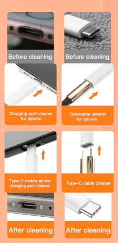 32-in-1 Multi-Functional Cleaning Kit for Electronics Including Headphones,Mobile Phones,Computer,Monitor,Lens and etc, Compact and Portable Design, White - color: White