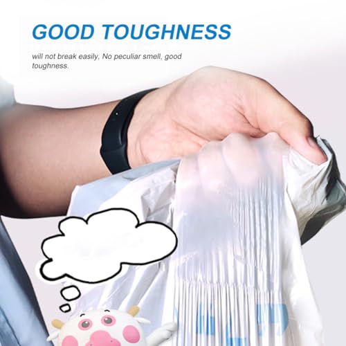 69pcs Drawstring Garbage Bags 50x55cm Heavy-duty Portable Trash Bags with Handle for Household Kitchen Trash Containers to 37cm Diameter