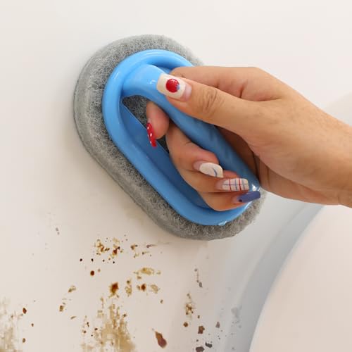1 Piece Ergonomic Handle Cleaning Brush Reusable Kitchen Pan Pot Dishwashing Scouring Pad Brush Household Tableware Clean Tools 14 * 8.5cm