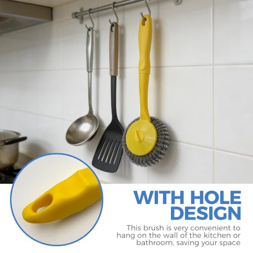 Household Kitchen Cleaning Brush | Comfort Grip Handle Durable Scrub Brush for Stain Removal 29-1 - color: Long-handled Brush