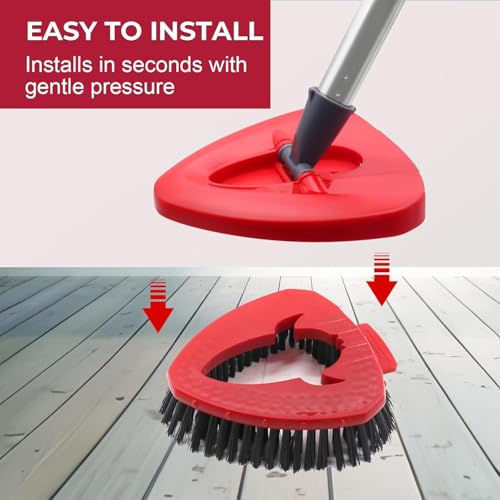 Scrub Brush, 2 Pcs Spin Mop Scrub Brush Head Compatible for O Cedar EasyWring 1-Tank System, Hard Bristle Cleaning Brush for Bathroom, Kitchen, Tub and Tile (2pack Brush) - size: 2pack brush