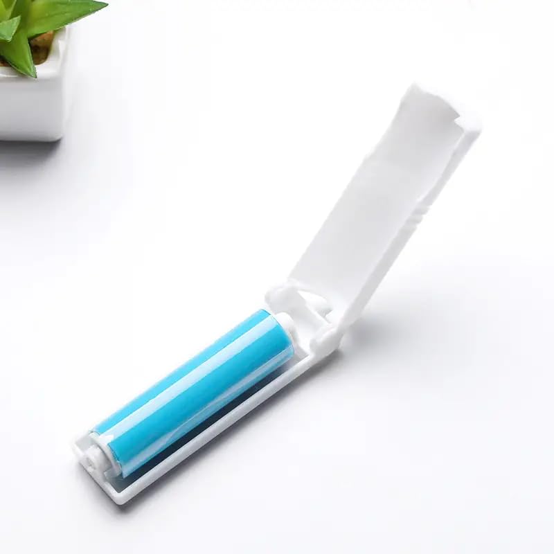 3pcs Reusable lint Roller, Reusable Foldable Portable Clothes Washing Carpet Sheets dust Suction Brush Picker Set Cleaner,Pet Hair Remover Brush (3, Blue) - color: Blue