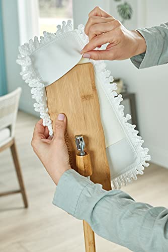 Harper Live.Love.Clean. Washable 2-in-1 Wet/Dry Bamboo Dust Mop Pad with Wraparound Attachment for Cleaning Dust, Pet Hair & Fine Dry Dirt - style: Bamboo Wraparound Mop Pad