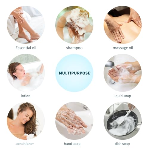 Plastic Pump Bottles Dispenser 2 Pack 10oz Clear Refillable Pump Bottle | Empty Pump Bottle with Dispenser Shampoo Conditioner for Shampoo, Liquid Soap, Massage Oil - size: 10oz