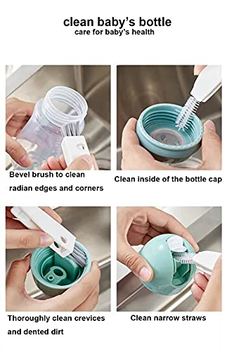 Tiny Cleaning Brush-Mini Multi-Functional Crevice Cleaning Brush, Water Bottle Cleaning Tools for Bottle Cup,Nursing Bottle Cup-1 Pack (Black)… - color: Black 1
