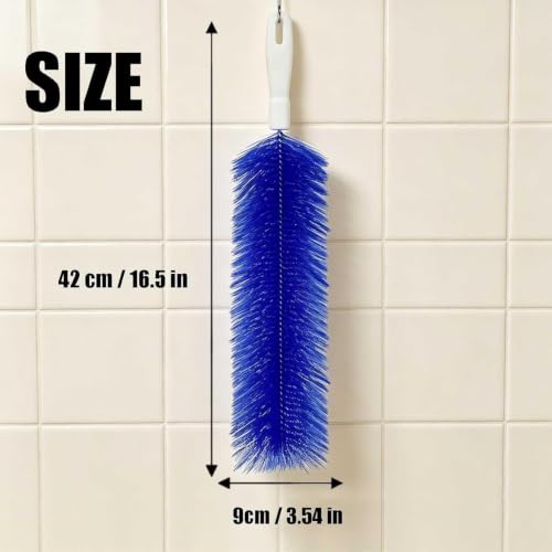 Multi-Purpose Dust Removal Brush, Bendable Microfiber Head, Reusable Dust Remover, 90° Flexible Ceiling & Fan Dust Magnet, Fan Cleaning Brush (2pcs-Blue) - color: 2pcs-blue