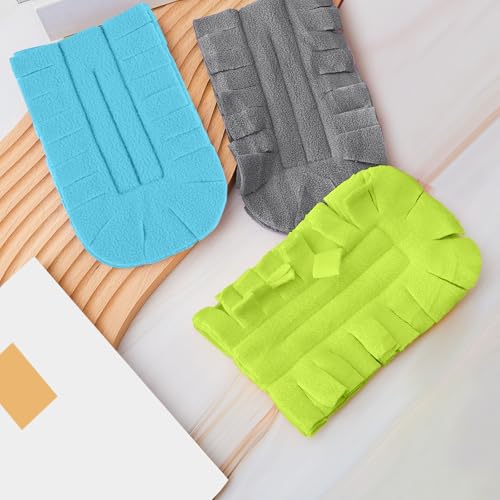 Zubebe 6 Pcs Duster Refill Reusable Fleece Duster Refills Feather Flat Dusters Multi Surface Washable Cleaning Pads Tools for Home, Blinds, Car, Pet, Furniture, Fans (Blue,Green,Grey) - color: Blue, Green, Gray