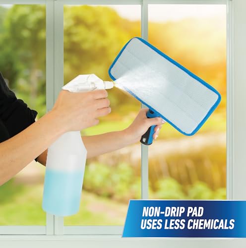 Unger Professional ProClean Indoor Window Cleaning Replacement Pads, 2 Pack, Hold Dust and Dirt, Works with Glass Cleaners and Solutions, Non-Drip Surface Pad - size: 1 Count (Pack of 2), style: ProClean Replacement Pads