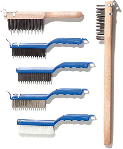 SPARTA Nylon Bristle Brush Cleaning Brush, Scrub Brush with Plastic Handle for Cleaning in Tight Spaces, 11.5 Inches, Blue