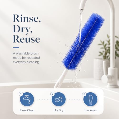 90° Flexible Ceiling & Fan Dust Magnet, Bendable Microfiber Head, Fan Cleaning Brush, Washable Dusters for Cleaning Fans, Blinds, Dryer Vents (2, Mixed Colors) - color: Mixed Colors