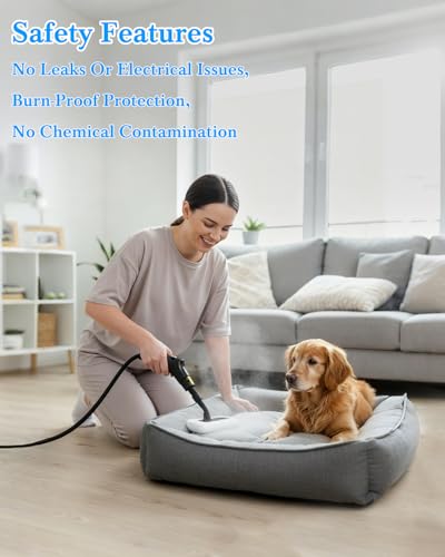 Steam Cleaner for Home - 1600ML Water Tank 15s Heat-Up Portable Steamer for Cleaning, 6 Level Adjustable, 2500W, 45PSI, 250°F Steam, Handheld Steam Cleaner for Car Detailing, Grease, Tile,Grout