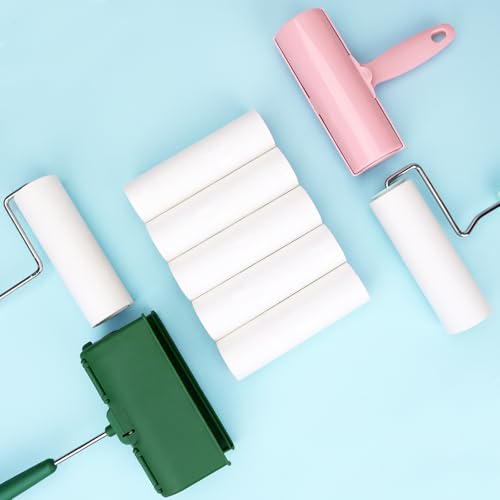 6.3 inch Large Lint Roller Refills Compatible with PetLovers BomDa YabeePet Fedicelly Large Lint Rollers for Pet Hair Extra Sticky 60 Sheets per Refill Pack of 5 Rolls 300 Sheets Total - size: 6.3 inch