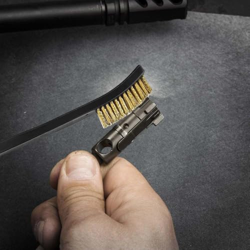 12 Pack Miaozhun Double-Ended Gun Cleaning Brush, 7 Inch Brass Bristle Brushes, Gun Cleaning Supplies Kit, All Purpose Crevice and Detail Cleaning Brush - color: Brass Brush-12pack