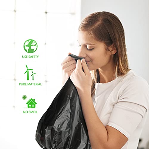 4 Gallon 1000 Counts Small Black Trash Bag Bulk Garbage Bags by Teivio, Bathroom Trash Can Bin Liners, Small Plastic Bags for home office kitchen - size: 1 Count (Pack of 1000), style: 1000pcs-4 Gallon-Black
