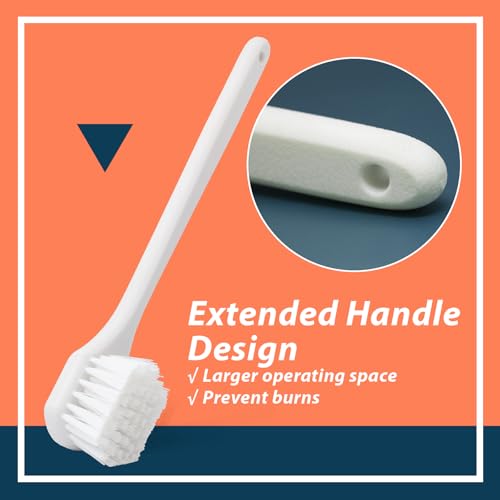 12116 High Heat Resistant Nylon Fryer Brush, 20'' Long Handle, Replacement for Henny Penny Fryers, Ideal for Deep Fryers, Grills, Ovens & Waffle Makers, 425°F, Commercial Kitchen Cleaning - 90049