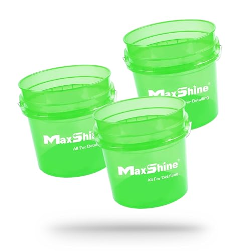 Maxshine Rolling Bucket Dolly (3.5G Bucket (3-Pack, Green)) - color: 3.5g Bucket (3-pack, Green)