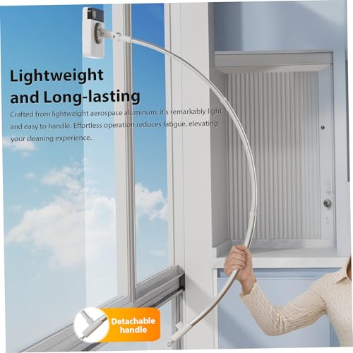 Apartment Window Cleaner, 51inch High-Rise Window Squeegee with Extension Pole, Outdoor Cleaning Tool for Tall Buildings