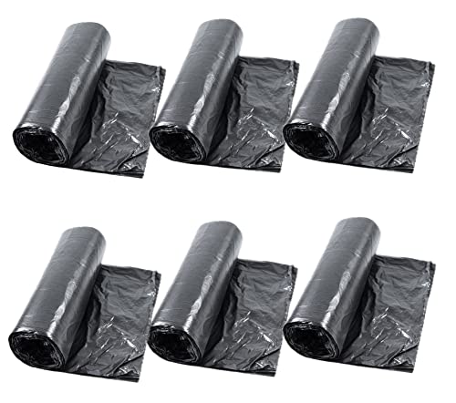 4 Gallon Bathroom Trash Bags,6 Rolls Small Trash Garbage Bags, Disposable Trash Bags for Office, Bathroom Wastebasket Waste Bin (120 Count, 4Gallon Black) - color: 4Gallon Black