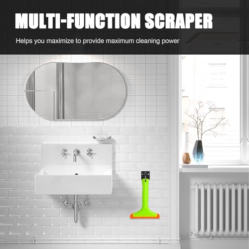 Ziciner Small Silicone Window Squeegee, Car Windshield Water Blade Squeegee, Multifunctional Auto Squeegee with 5.9 Inch Blade and Non-Slip Handle for Car Window, Home Cleaning (Light Green-2PCS) - color: Light Green-2pcs