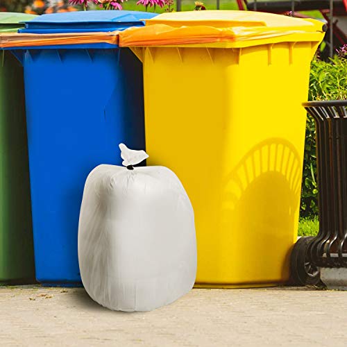 13-15 Gallon Biodegradable / Compostable Garbage Bags Recycling Unscented Tall Kitchen Trash Bags for Kitchen, Yard, Lawn,Office(75 Counts, White) - size: 1 Count (Pack of 75)