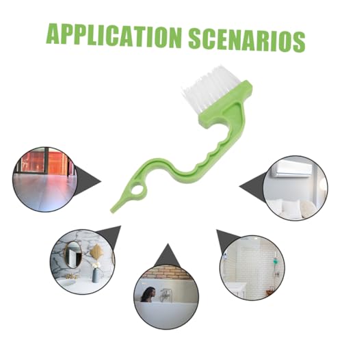 6Pcs Groove Gap Cleaning Brush Hand Held Window Track Cleaner for Spaces Multi Functional Design for Kitchen Bathroom and Sliding Door Tracks